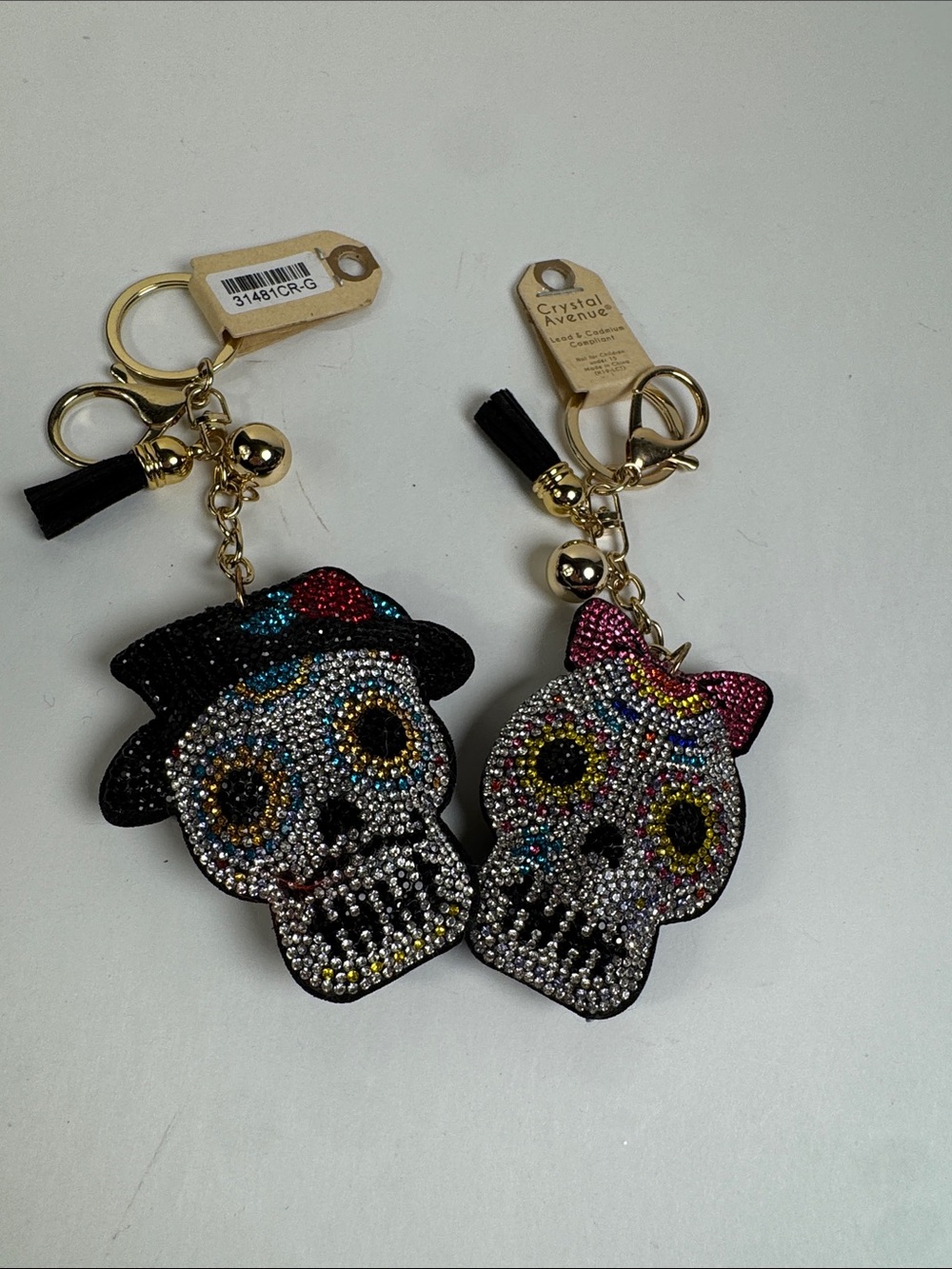 Loungefly Sugar Skull Day of the Dead Purse charm bag w/keychain - Picture 9 of 9